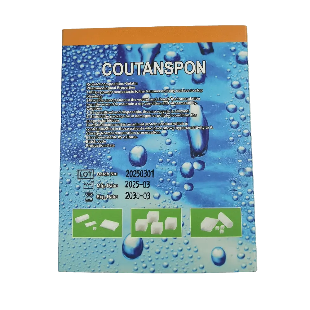 Hemostatic sponge gelatin